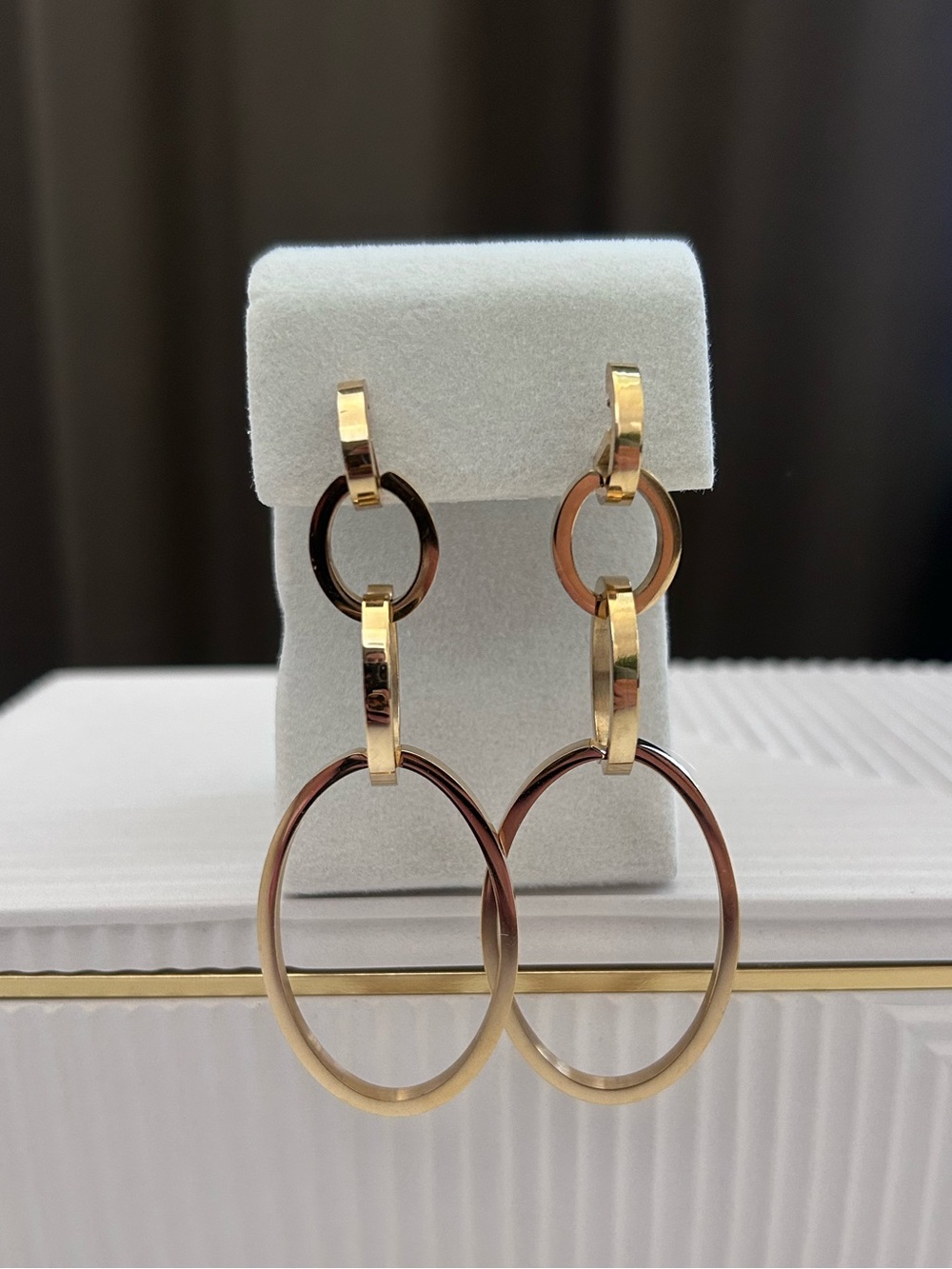 Vita Fede Cassie Drop Earrings Linked Hoop Drop Earrings